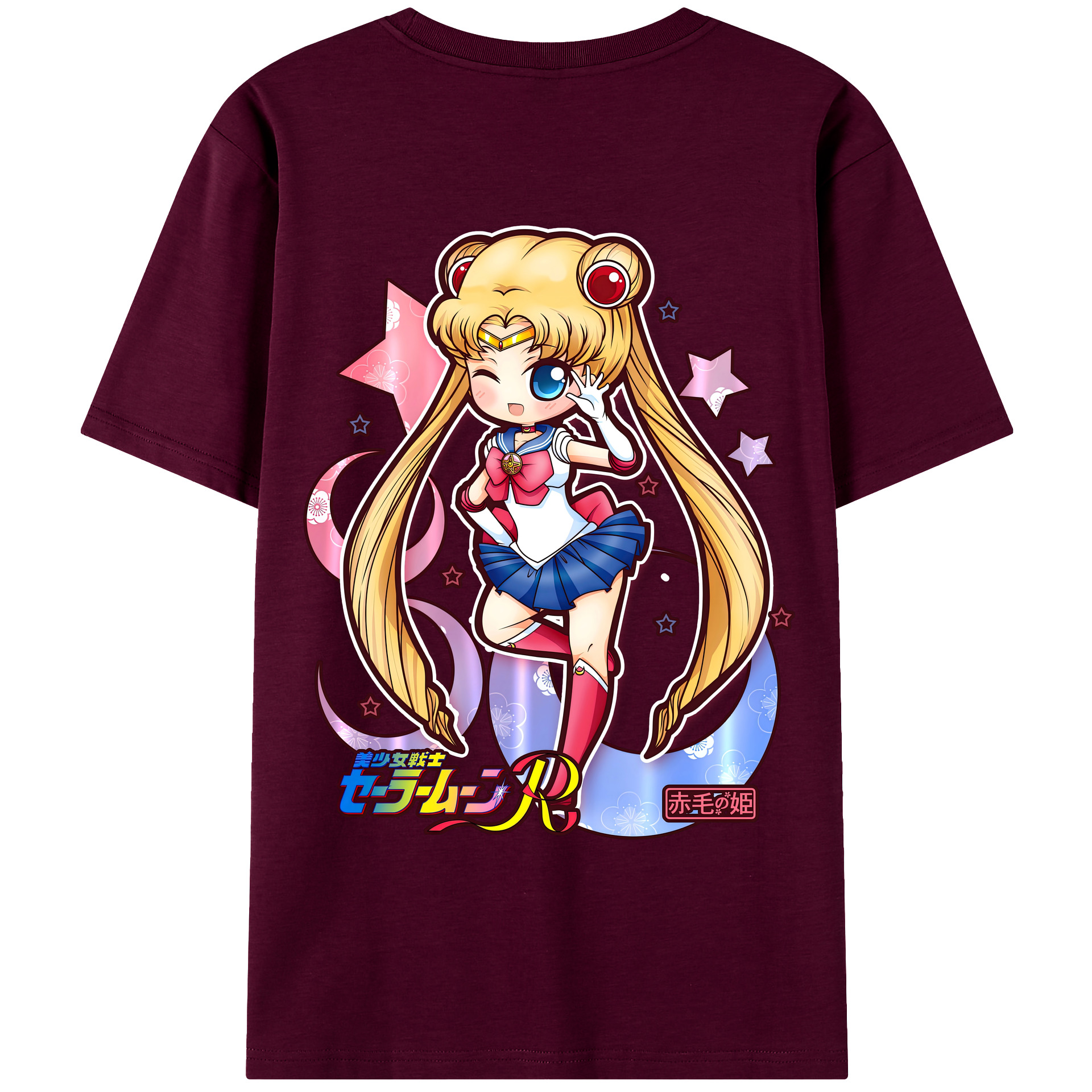 （画像用） 美少女戦士セーラームーン 月野 うさぎ つきの うさぎ Sailor Moon Tsukino Usagi レディース半袖Tシャツ(バックプリント)
